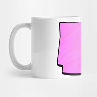 Pink Arkansas Outline Mug